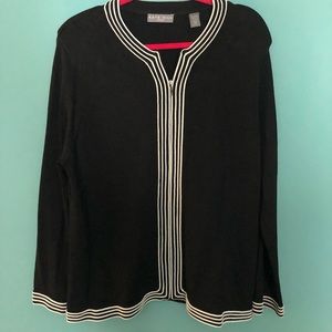 Vintage Kate Hill Zippered Knit Cardigan 1X